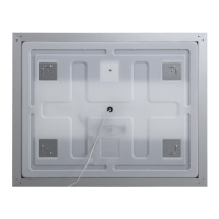 Зеркало в алюминиевой раме со встроенным светильником и сенсорным выключателем по периметру рамы, SPC-KRAFT-1400-800-SENS-AL, 1400x800x32 мм - Gidratop.ru изображение