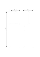 Туалетный ершик в комплекте WONZON & WOGHAND POLO, Темное золото (WW-8929-DG) - Gidratop.ru изображение