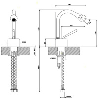 Gessi Goccia смеситель для биде на 1 отверстие, цвет: хром - Gidratop.ru изображение
