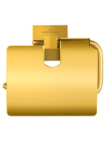 Держатель для туалетной бумаги с крышкой WONZON & WOGHAND POLO, Темное золото (WW-8926-DG) - Gidratop.ru изображение