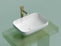 Умывальник чаша накладная прямоугольная (цвет Белый Матовый) Element 500x359x145мм - Gidratop.ru изображение