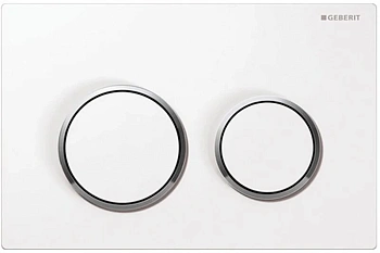 Кнопка Geberit Omega Type 20 115.085.KJ.1, белая, глянцевый хром