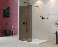 душевая перегородка CEZARES LIBERTA-L-1-100-120-BR-NERO - Gidratop.ru изображение