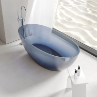 Прозрачная ванна ABBER Kristall AT9701Saphir синяя - Gidratop.ru изображение