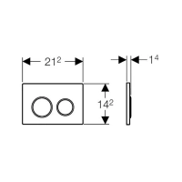 Клавиша Geberit Kappa 21, белая/хром, 115.240.KL.1 - Gidratop.ru изображение
