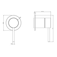 GESSI 316 встраиваемый смеситель, на 1/2, 1 источник (внешние части), цвет: brushed copper pvd - Gidratop.ru изображение