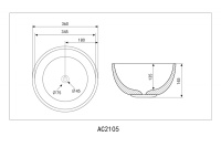 Раковина накладная ABBER Bequem AC2105MB черная матовая - Gidratop.ru изображение