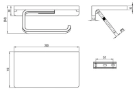 Держатель для туалетной бумаги, с полочкой Villeroy&Boch TVA15202300061 - Gidratop.ru изображение