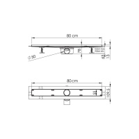 Душевой лоток SAY ALMIRA JASMIN 605.80.P.PITI, 80 см, хром - Gidratop.ru изображение