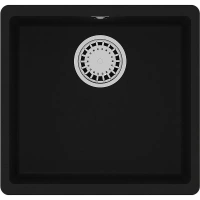Кухонная мойка Lemark Sinara 440-U 9910067, 44 см, искусственный камень, цвет антрацит - Gidratop.ru изображение
