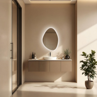 Зеркало ABBER Teil AG6502S с подсветкой, бесконтактный выключатель, диммер - Gidratop.ru изображение