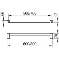 Полотенцедержатель Keuco Smart.2 14701010600, 60 см, цвет хром - Gidratop.ru изображение