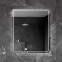 Зеркало с лазерной гравировкой, контурной подсветкой и сенсорным выключателем CZR-SPC-DUET-700-800-LED-TCH, 12V, 220-240V, 700x800x30 - Gidratop.ru изображение