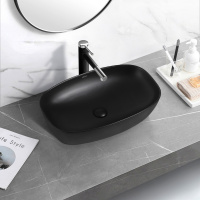 Раковина накладная ABBER Rechteck AC2206MB черная матовая - Gidratop.ru изображение