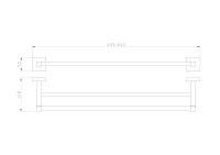 Полотенцедержатель двойной WONZON & WOGHAND POLO, Хром (WW-8911) - Gidratop.ru изображение