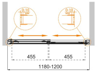 Душевая дверь CEZARES TANDEM-SOFT-BF-2-120-C-Cr-IV - Gidratop.ru изображение