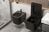 Биде ABBER Rechteck AC1250MB подвесное черное матовое - Gidratop.ru изображение