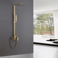 Душевая стойка ABBER Wasserfall AF8616G с изливом, золото матовое - Gidratop.ru изображение