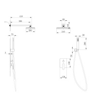 Душевая система ABBER Weiss Insel AF8018FW скрытого монтажа без излива, белый матовый - Gidratop.ru изображение