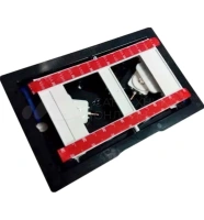 Клавиша Geberit Sigma Type 70 115.620.00.1, двойной смыв, стекло/алюминий, под индивидуальное заполнение - Gidratop.ru изображение