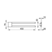 Полотенцедержатель Keuco Edition 400 11518130000 двойной, 45 см, хром черный шлифованный - Gidratop.ru изображение