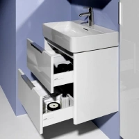 Тумба под раковину Laufen Base 60 см, подвесная, с 2 ящиками, белый матовый, 4.0225.2.110.260.1 - Gidratop.ru изображение