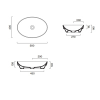 Catalano Sfera Раковина настольная или полувстраиваемая 58*40, цвет белый глянцевый - Gidratop.ru изображение