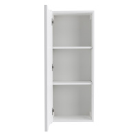 GIUBILEO Шкаф подвесной с одной распашной дверцей с доводчиками, с двумя полками, Bianco Lucido, 400x300x1000, GIUBILEO-1000-1A-SC-BL - Gidratop.ru изображение