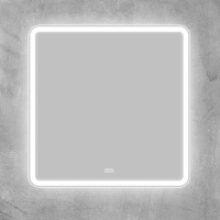 Зеркало с встроенным светильником, сенсорным выключателем и подогревом SPC-MAR-800-800-LED-TCH-WARM, 12W, 220-240V, 800x30x800 - Gidratop.ru изображение