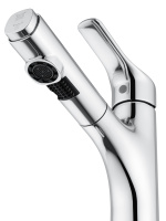 Смеситель для раковины с выдвижным изливом WONZON & WOGHAND, Хром (WW-AE4151-CR) - Gidratop.ru изображение