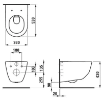 Подвесной унитаз Laufen Pro 8.2095.6.000.000.1 - Gidratop.ru изображение