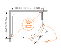 Душевой уголок CEZARES BERGAMO-R-1-90-ARCO-C-Cr-R-IV - Gidratop.ru изображение
