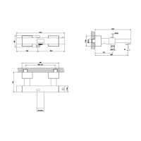 Gessi Rettangolo термостатический смеситель для ванны с автоматическим переключателем ванна/душ, цвет: черный - Gidratop.ru изображение
