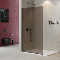 душевая перегородка универсальная LIBERTA-L-1-TB-120-BR-NERO - Gidratop.ru изображение