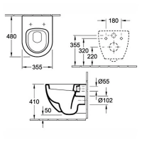 Подвесной унитаз Villeroy&Boch Subway 660410R1 - Gidratop.ru изображение