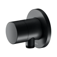 Переключатель потоков Keuco Ixmo 59556370201 на 2 потребителя, с выводом для шланга и держателем лейки, черный матовый - Gidratop.ru изображение