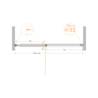Душевая дверь CEZARES URBAN-B-12-140-C-CR - Gidratop.ru изображение