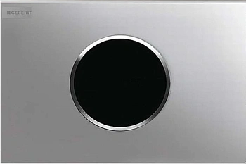 Клавиша смыва Geberit Sigma 115.908.KL.1 Type 10, для унитаза, бесконтактная, сенсорная, 3В, двойной смыв, пластик, белый/матовый хром