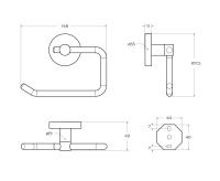 RELAX-PH1-IN Держатель для туалетной бумаги, исполнение сатин - Gidratop.ru изображение