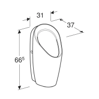 Писсуар Geberit Preda 116.071.00.1, без воды - Gidratop.ru изображение