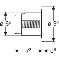 Клавиша смыва Geberit Type 01 дистанционная, альпийский белый, 116.041.11.1 - Gidratop.ru изображение