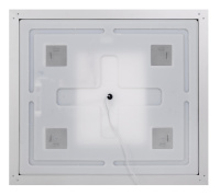 Зеркало в алюминиевой раме со встроенным светильником, сенсорным выключателем и подогревом, SPC-KRAFT-700-800-LED-TCH-WARM, 700x32x800 мм - Gidratop.ru изображение