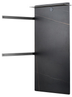 Полотенцесушитель электрический с каменной плитой Черный мрамор WONZON & WOGHAND STUTTGART, Темный графит (WW-A504-GM) - Gidratop.ru изображение