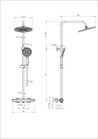Душевая система с термостатом WONZON & WOGHAND NEO, Хром (WW-B3045-A-CR) - Gidratop.ru изображение