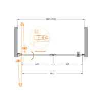 Душевая дверь CEZARES ECO-O-BS-12-100-C-Cr - Gidratop.ru изображение