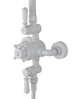 Душевая система с термостатом WONZON & WOGHAND RETRO, Белый матовый (WW-B3041-MW) - Gidratop.ru изображение