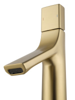 Смеситель для раковины WONZON & WOGHAND The ONE, Брашированное золото (WW-H010-BG) - Gidratop.ru изображение