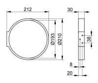 Полотенцедержатель Keuco Edition 300 30021010000 кольцо, 20 см, хром - Gidratop.ru изображение