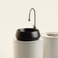 Раковина CERAMICANOVA Maya накладная круглая 400x400x140 черный матовый CN12004MB - Gidratop.ru изображение