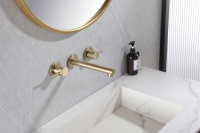 Смеситель ABBER Emotion AF88121G скрытого монтажа для раковины, золото матовое - Gidratop.ru изображение